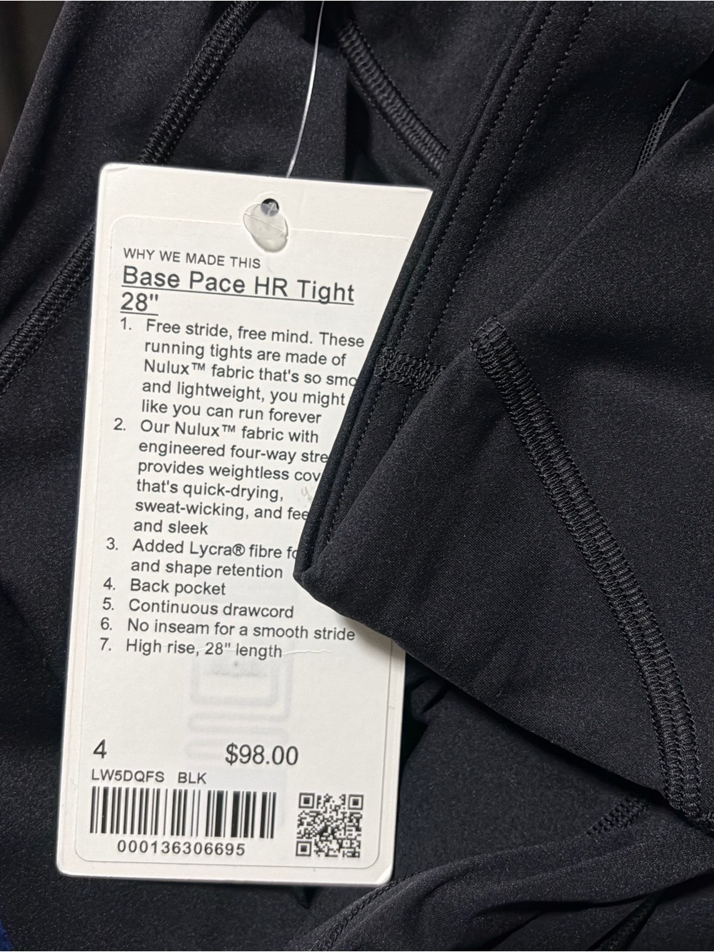 lululemon base pace High-Rise Black leggings